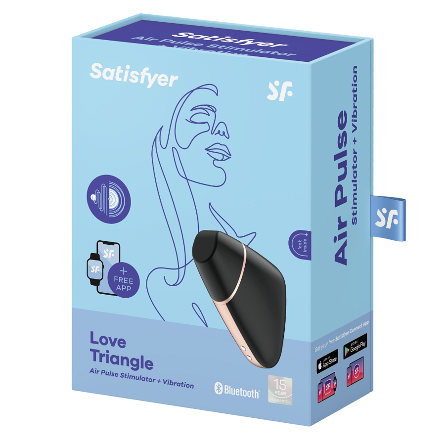 SATISFYER - STIMOLATORE E VIBRATORE TRIANGOLO LOVE NERO – Vibratori con APP – foto 4