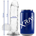 X RAY - CAZZO TRASPARENTE CON SFERE 15.5 CM -O- 3.5 CM – Peni realistici
