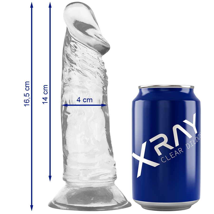XRAY CLEAR DILDO TRANSPARENTE 16.5CM X 4CM – Peni realistici