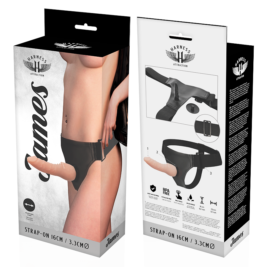 HARNESS ATTRACTION - RNES JAMES 16 CM -O- 3.3 CM – Imbracature senza vibrazioni – foto 7
