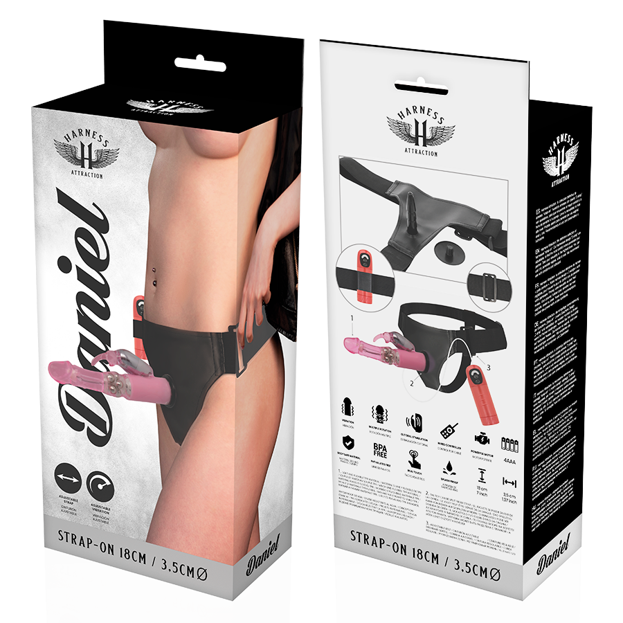 HARNESS ATTRACTION - RNES DANIEL CON VIBRAZIONE E ROTAZIONE 18 CM -O- 3.5 CM – Rotatori vibranti – foto 6