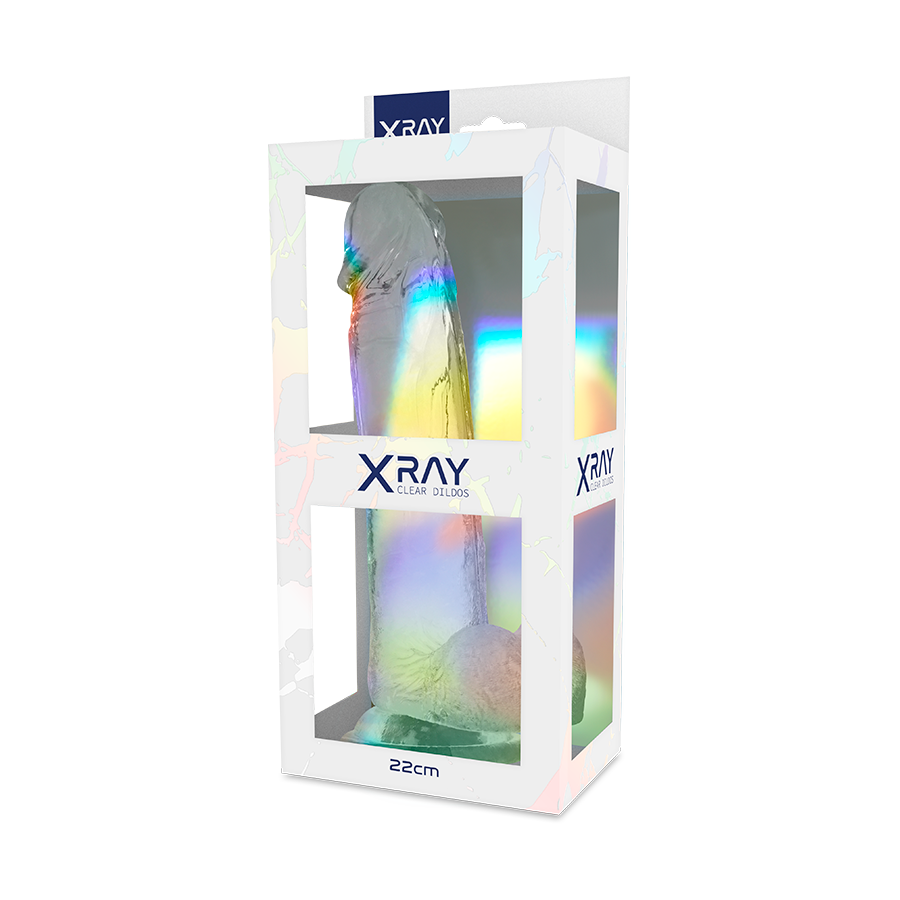 X RAY - CAZZO TRASPARENTE CON SFERE 22 CM -O- 4.6 CM – Peni realistici – foto 2