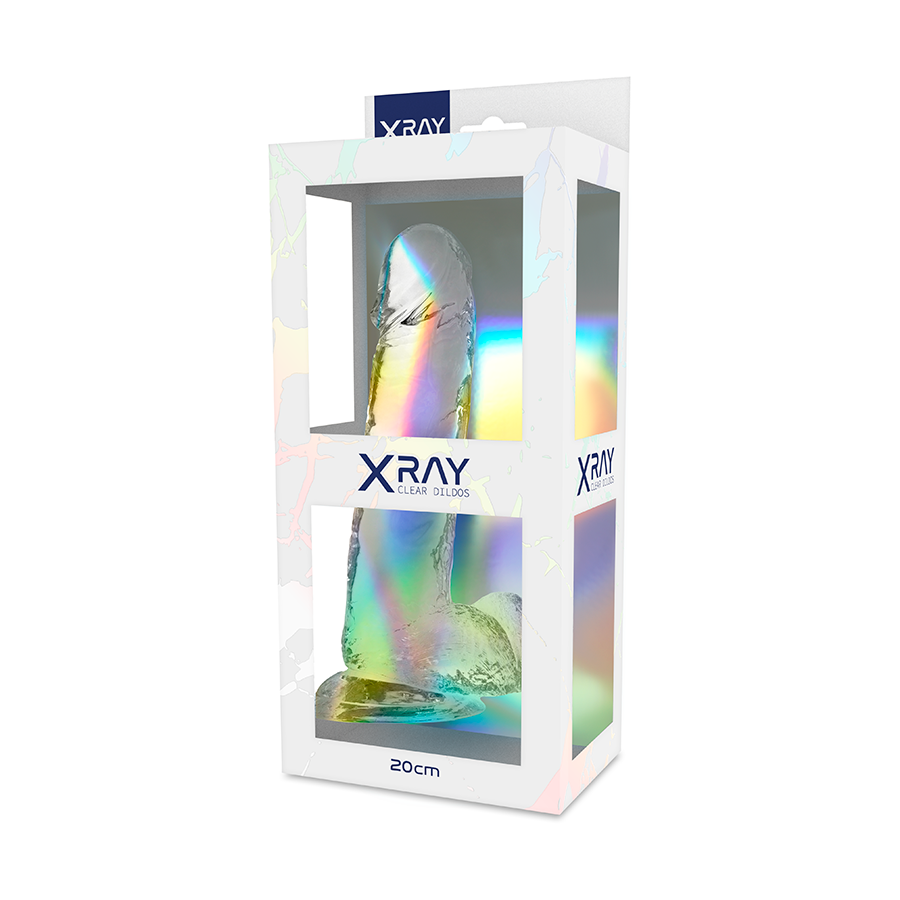 X RAY - CAZZO TRASPARENTE CON SFERE 20 CM -O- 4.5 CM – Peni realistici – foto 2