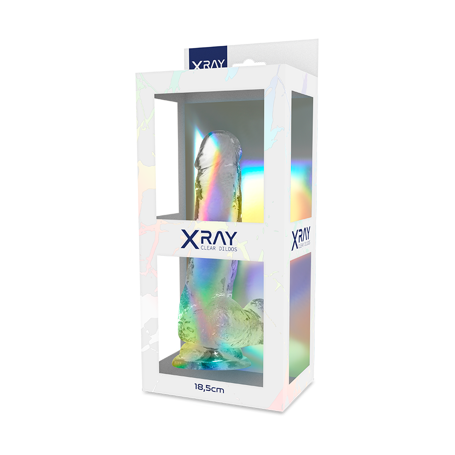 X RAY - CAZZO TRASPARENTE CON SFERE 18.5 CM -O- 3.8 CM – Peni realistici – foto 2