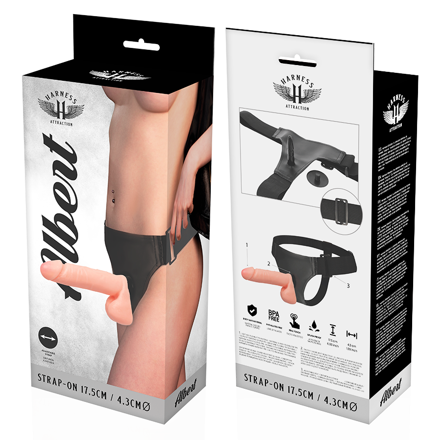 HARNESS ATTRACTION - IMBRACATURA ATTRAZIONE RNES ALBERT REALISTICA 17.5 CM -O- 4.3 CM – Imbracature senza vibrazioni – foto 7