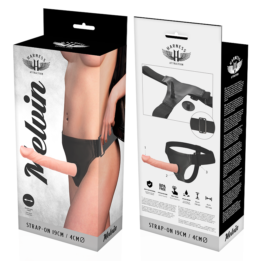 HARNESS ATTRACTION - RNES MELVIN CARNE 19 CM -O- 4 CM – Imbracature senza vibrazioni – foto 7