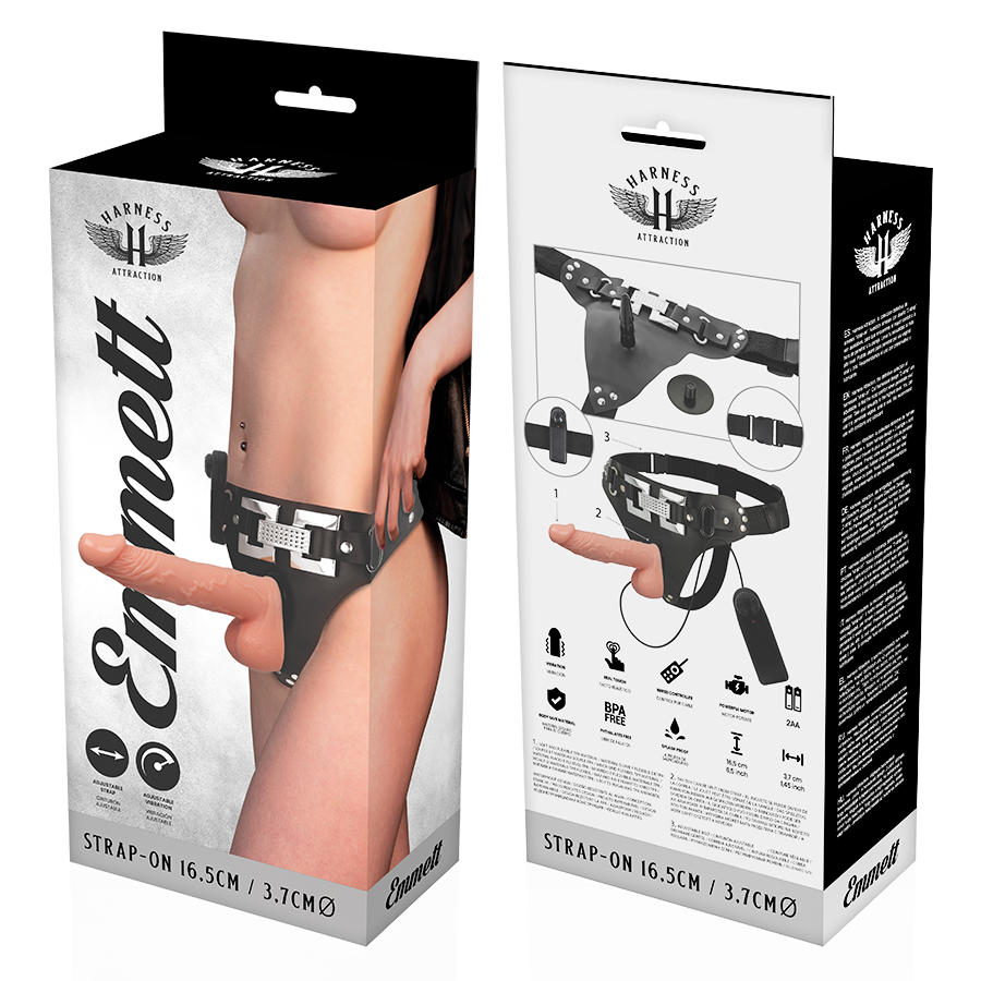 HARNESS ATTRACTION - RNES EMMETT VIBRATORE REALISTICO 16.5 CM -O- 3.7 CM – Imbracature a vibrazione – foto 7