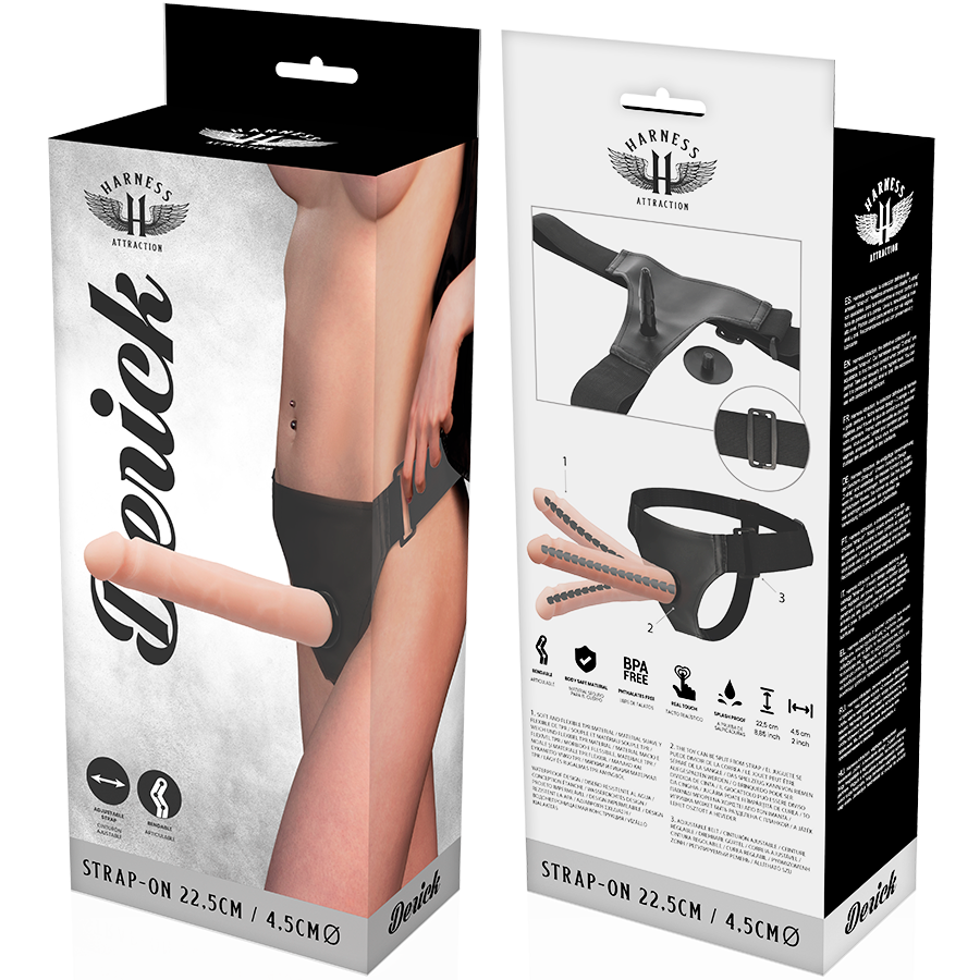 HARNESS ATTRACTION - DERICK CARNE ARTICOLABILE 22.5 CM -O- 4.5 CM – Imbracature senza vibrazioni – foto 6