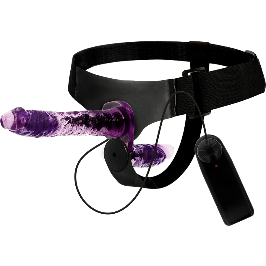HARNESS ATTRACTION - RODNEY DOPPIA PENETRAZIONE VIBRATORE 18 CM -O- 3.5 CM – Doppie imbracature – foto 3