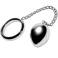METAL HARD - ANELLO COCK 50MM + CATENA CON SFERA IN METALLO – Plug anale BDSM