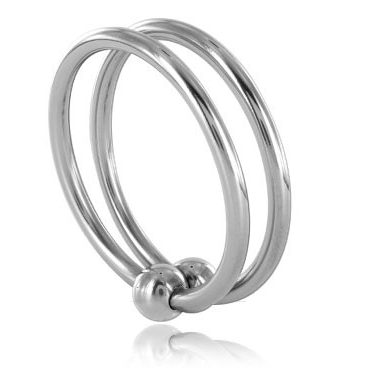METAL HARD - ANELLO DOPPIO ACCIAIO 30MM – Anelli per pene in metallo BDSM