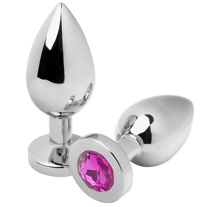 METAL HARD - PLUG ANALE DIAMOND ROSA MEDIO 7.62CM – Tappi anali