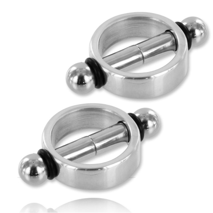 METAL HARD - MORSETTI PER CAPEZZOLI MAGNETICI COPPIA – Morsetti per capezzoli per sadomasochismo
