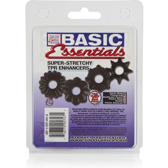 CALEXOTICS - BASIC ESSENTIALS CONFEZIONE DA 4 – Accessori per il pene – foto 3