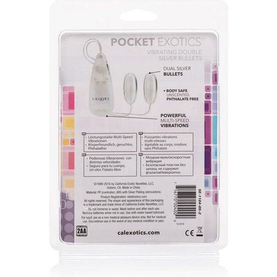 CALEXOTICS - PROIETTILI VIBRANTI ARGENTO DUO – Stimolatori – foto 4