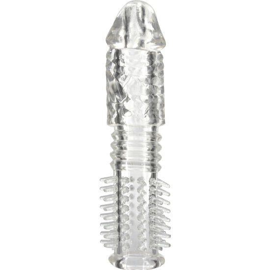 SEVEN CREATIONS - COPERTURA PER PENE IN SILICONE STRUTTURATO – Copri pene con estensione