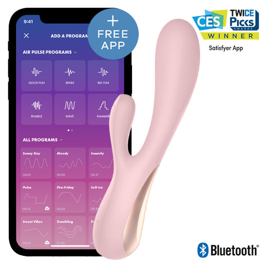 SATISFYER - MONO FLEX ROSA CON APP – Vibratori con APP
