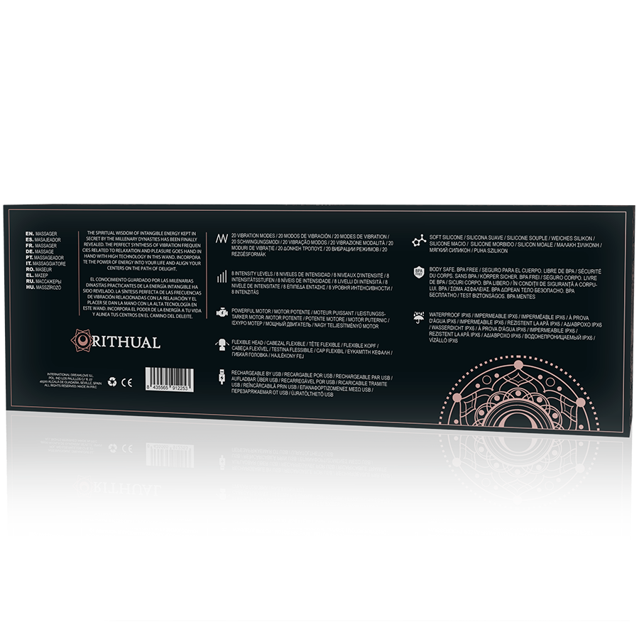 RITHUAL - POTENTE BACCHETTA E AKASHA RICARICABILE 2.0 NERA – Vibratori HI-TECH – foto 6