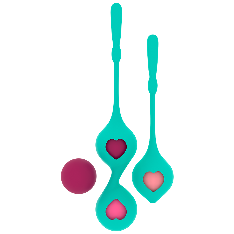 RITHUAL - SET I DI ALLENAMENTO PELVICO DEVA AQUA GREEN – Sfere di silicone