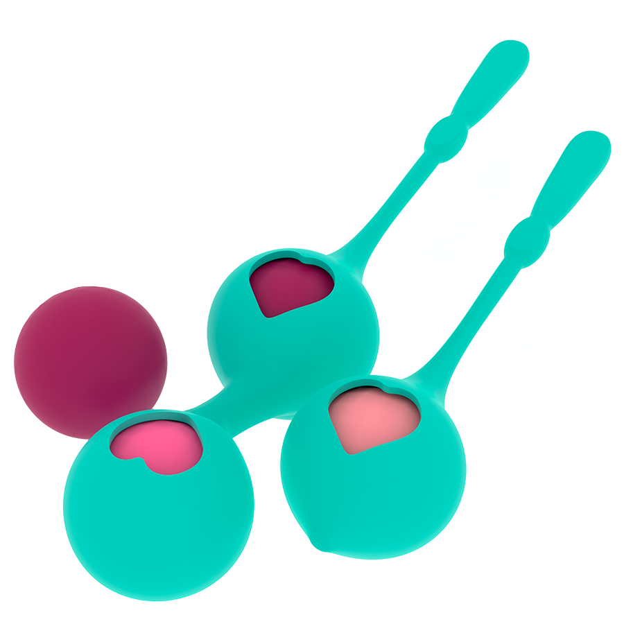 RITHUAL - SET I DI ALLENAMENTO PELVICO DEVA AQUA GREEN – Sfere di silicone – foto 4