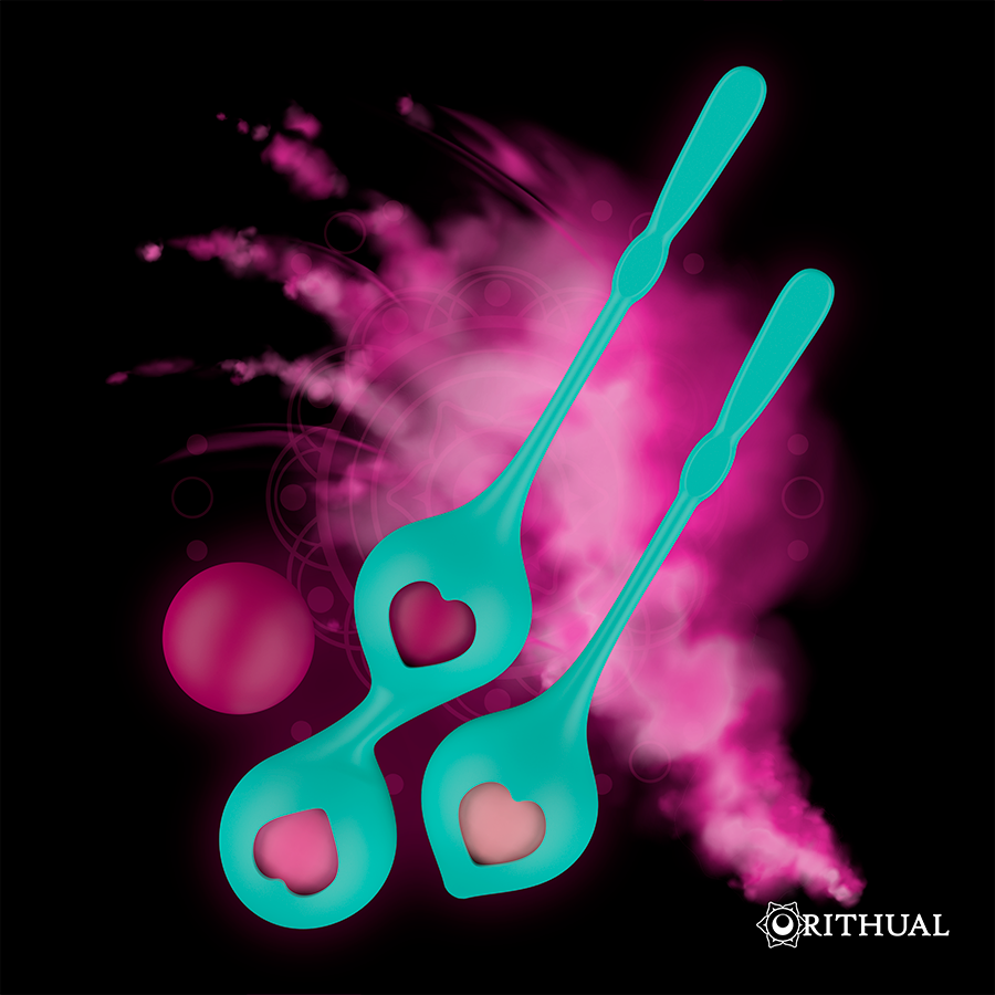 RITHUAL - SET I DI ALLENAMENTO PELVICO DEVA AQUA GREEN – Sfere di silicone – foto 7
