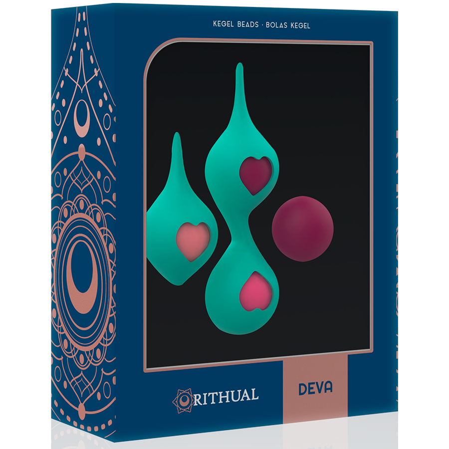RITHUAL - SET I DI ALLENAMENTO PELVICO DEVA AQUA GREEN – Sfere di silicone – foto 8