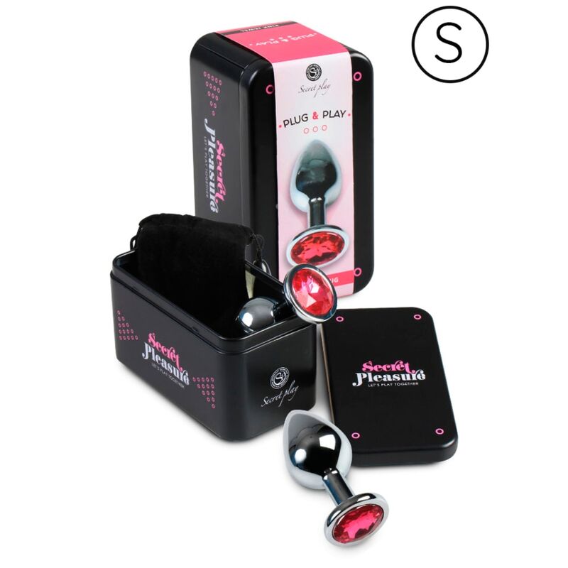 SECRETPLAY - PLUG ANALE ALLUMINIO FUCSIA 7 CM – Plug anale BDSM – foto 2
