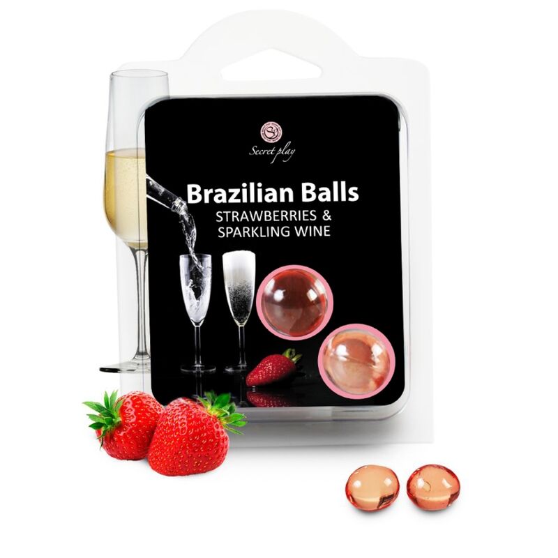 SECRETPLAY - SET DI PALLINE BRASILIANE FRAGOLA E CHAMPAGNE – Palle brasiliane – foto 2