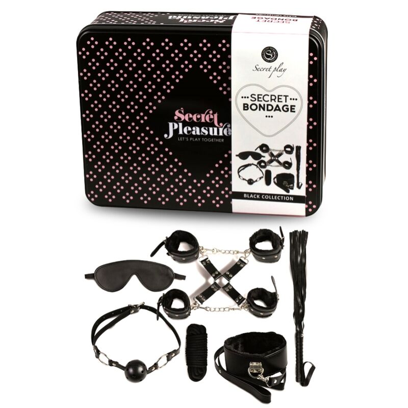 SECRETPLAY - BDSM SET 8 PCS NERO – kit Sex Toys – foto 2