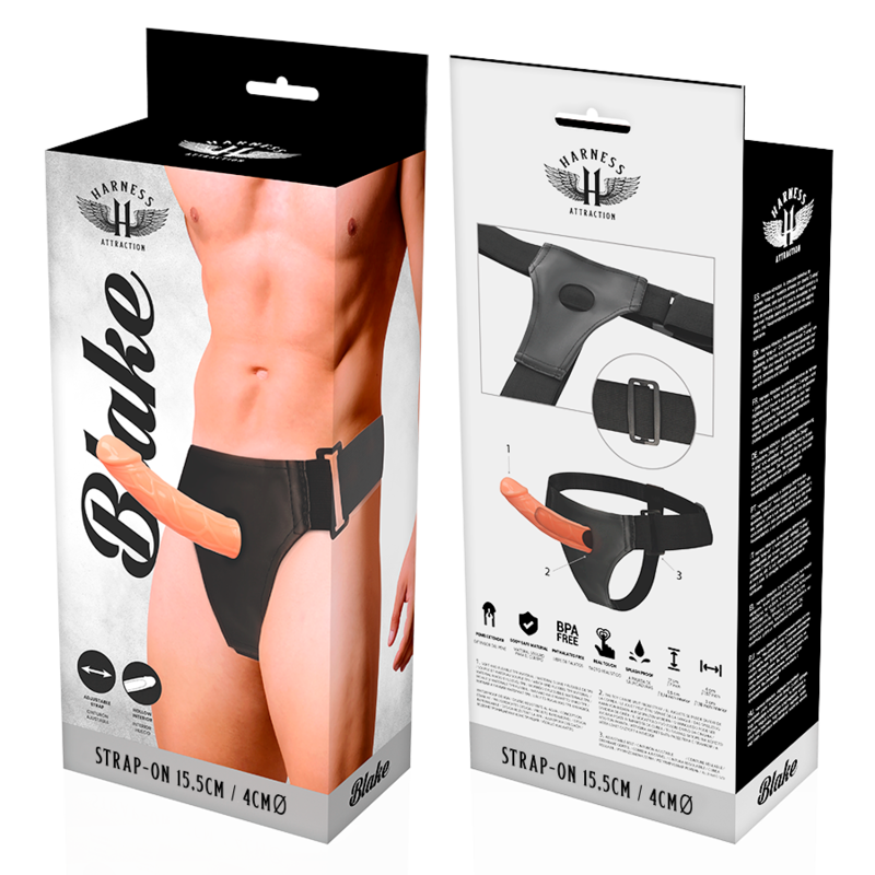 HARNESS ATTRACTION - RNES HUECO BLAKE 15.5 CM -O- 4 CM – Estensore del pene con imbracatura – foto 6