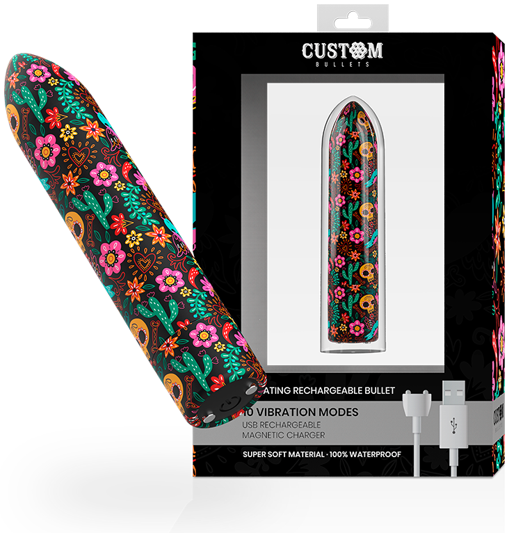 CUSTOM BULLETS - FLOREALI RICARICABILI BULLET 10 INTENSITÀ – Proiettili vibranti