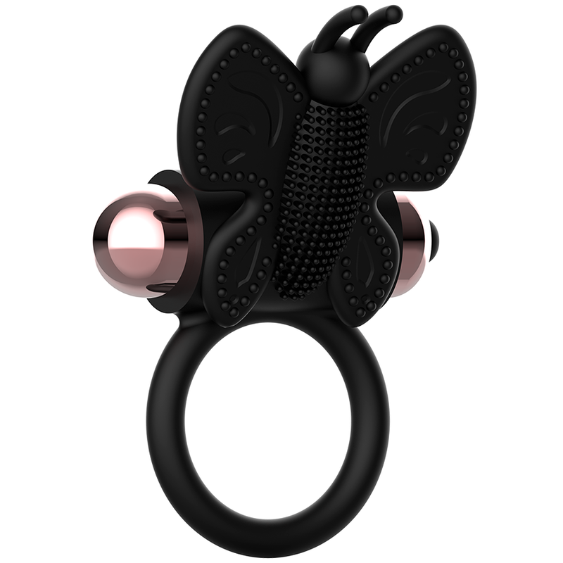 COQUETTE CHIC DESIRE - ANELLO CAZZO FARFALLA CON VIBRATORE NERO/ORO – Cockring con vibrazione – foto 3