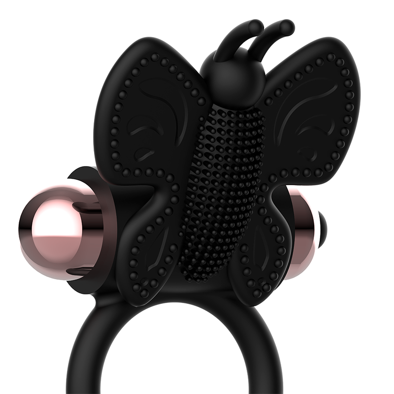 COQUETTE CHIC DESIRE - ANELLO CAZZO FARFALLA CON VIBRATORE NERO/ORO – Cockring con vibrazione – foto 4