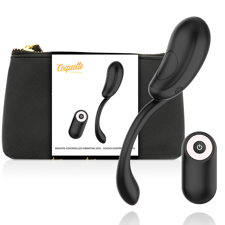 COQUETTE CHIC DESIRE - UOVO VIBRANTE TELECOMANDO RICARICABILE NERO/ORO – Telecomando – foto 2