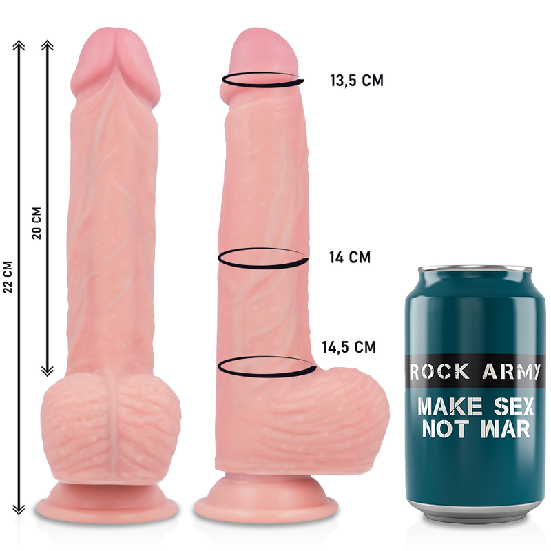 ROCKARMY - SILICONE LIQUIDO PREMIUM HAWK REALISTICO 22 CM -O- 4.6 CM – Rotatori vibranti – foto 2