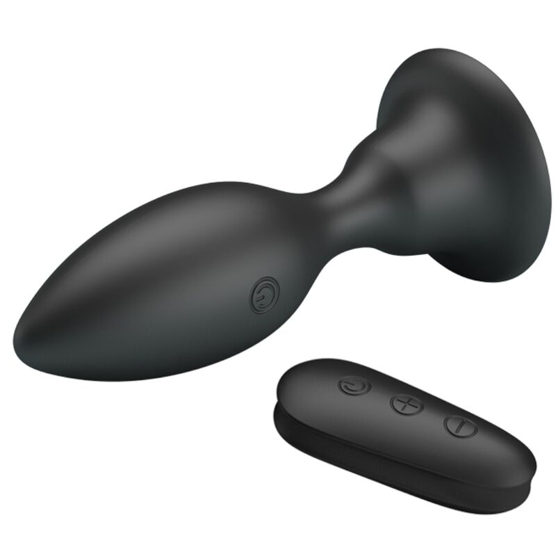 MR PLAY - PLUG ANALE CON TELECOMANDO VIBRAZIONE NERO – Tappi anali – foto 2