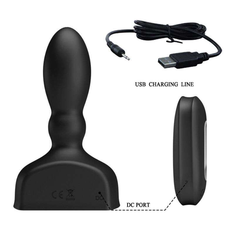 MR PLAY - TELECOMANDO PLUG ANALE GONFIABILE NERO – Vibratori anali – foto 3