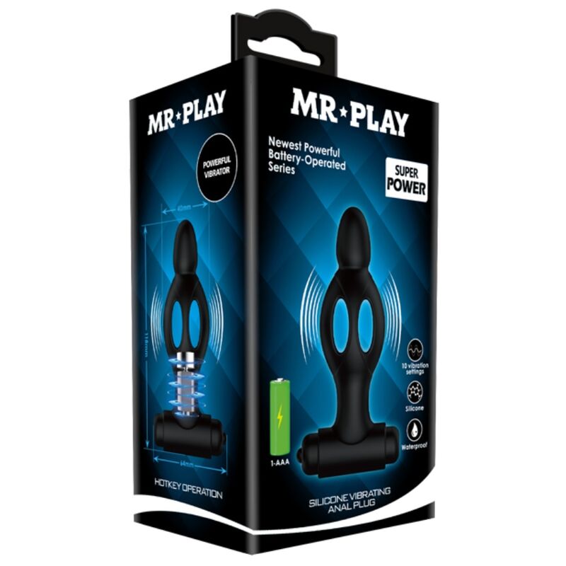 MR PLAY - PLUG ANALE IN SILICONE CON VIBRAZIONE – Tappi anali – foto 7