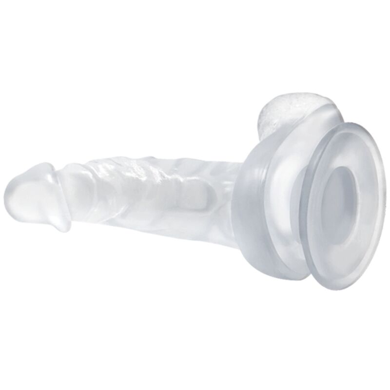 BAILE - DILDO REALISTICO CON VENTOSA E TESTICOLI 16.7 CM TRASPARENTE – Falli senza vibrazioni – foto 2