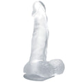 BAILE - DILDO REALISTICO CON VENTOSA E TESTICOLI 16.7 CM TRASPARENTE – Falli senza vibrazioni