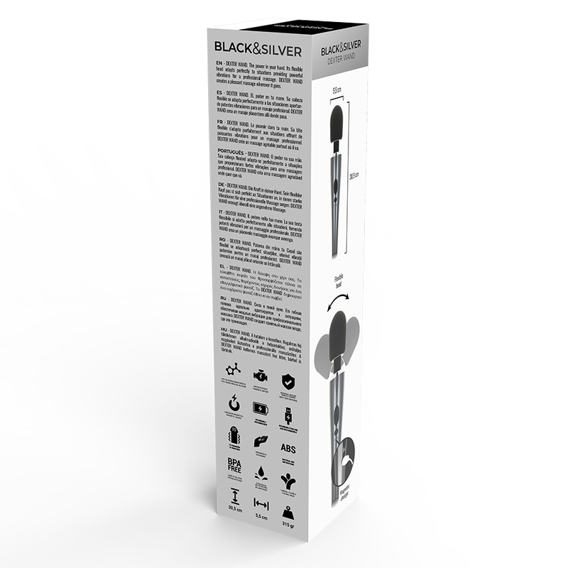 BLACK&SILVER - BACCHETTA DA MASSAGGIO DEXTER – Vibratore WAND – foto 4