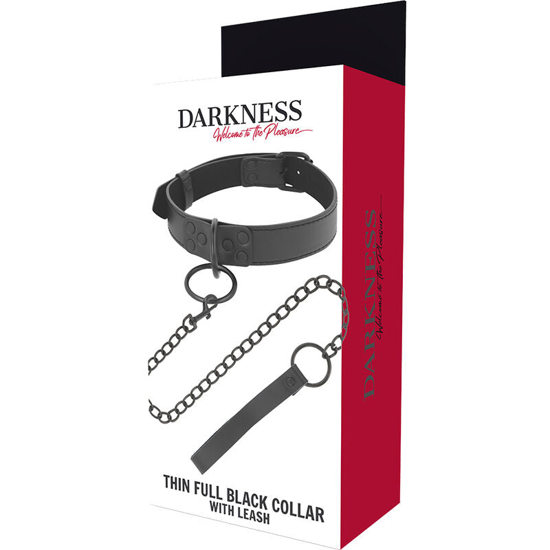 DARKNESS - COLLANA NERA CON CATENA – Collane – foto 5