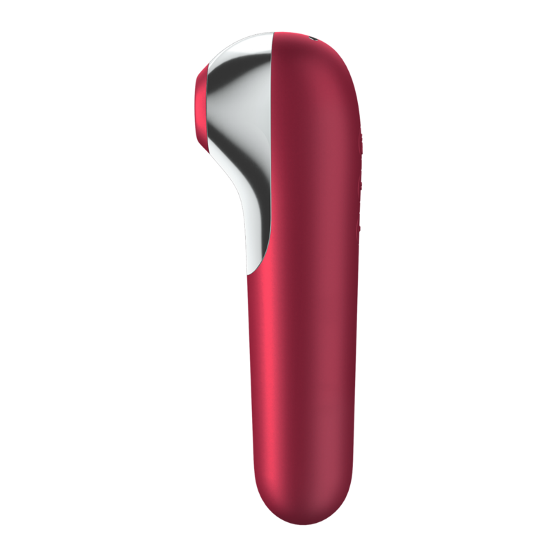 SATISFYER - VIBRATORE E VENTOSA DUAL LOVE CON ARIA PULSATA ROSSO – Vibratori con APP – foto 2