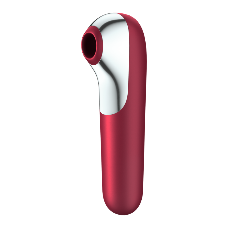 SATISFYER - VIBRATORE E VENTOSA DUAL LOVE CON ARIA PULSATA ROSSO – Vibratori con APP – foto 5