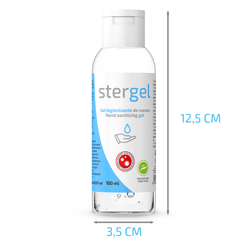 STERGEL - GEL IGIENIZZANTE MANI IDROALCOLICO ALOE VERA 100ML – Pulizia intima – foto 2