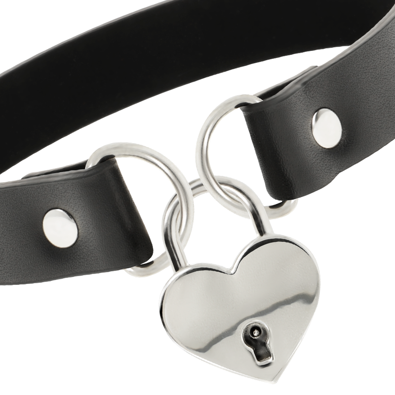 COQUETTE CHIC DESIRE - COLLANA IN PELLE VEGANA CON ACCESSORIO CUORE CON CHIAVE – Collane – foto 4
