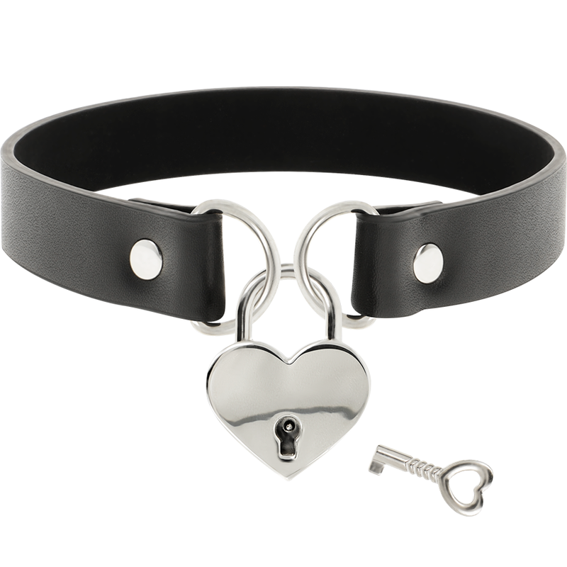 COQUETTE CHIC DESIRE - COLLANA IN PELLE VEGANA CON ACCESSORIO CUORE CON CHIAVE – Collane – foto 3