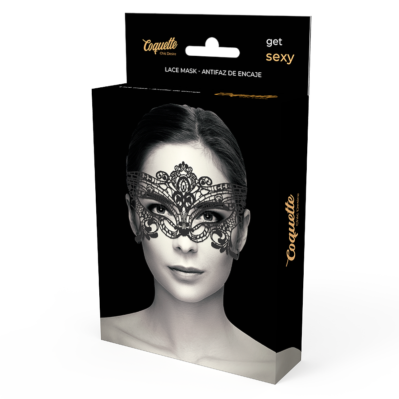 COQUETTE CHIC DESIRE - MASCHERA AMPIA IN PIZZO NERO – Maschere / Maschere per gli occhi – foto 3