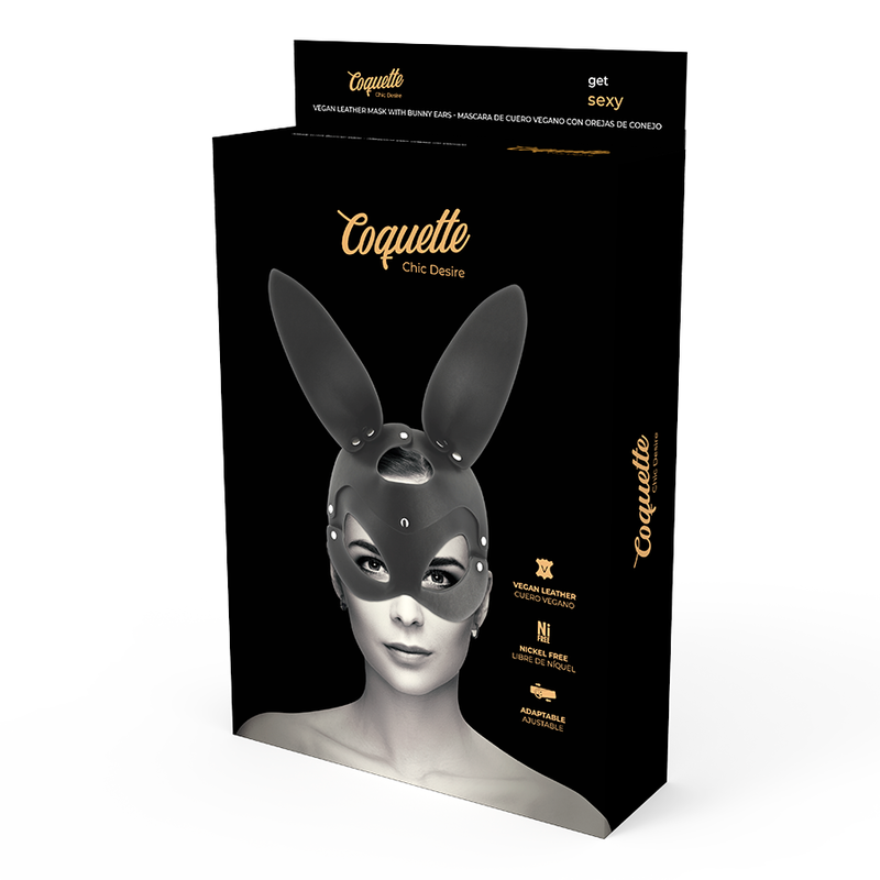 COQUETTE CHIC DESIRE - MASCHERA VEGANA IN PELLE CON ORECCHIE DI CONIGLIO – Maschere / Maschere per gli occhi – foto 5