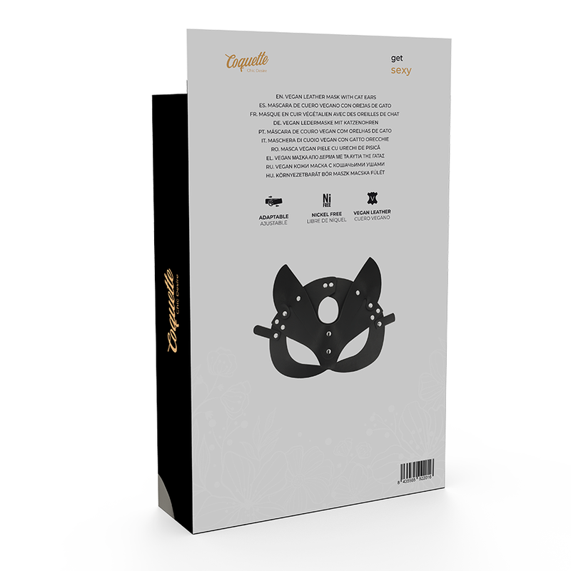 COQUETTE CHIC DESIRE - MASCHERA VEGANA IN PELLE CON ORECCHIE DI GATTO – Maschere / Maschere per gli occhi – foto 6